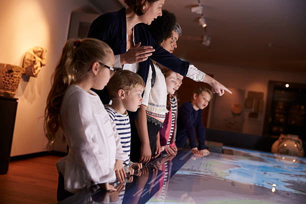 istock Pupils On School Field Trip To Museum Looking At Map 538358362