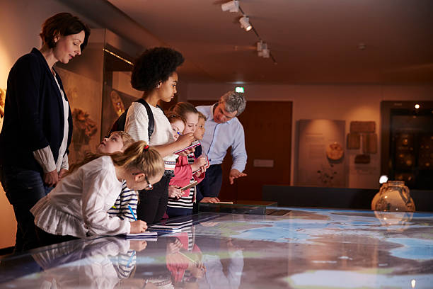 istock Pupils On Trip To Museum Looking At Map And Making 538358418