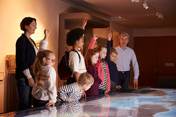 istock Pupils On School Field Trip To Museum Looking At Map 538358430
