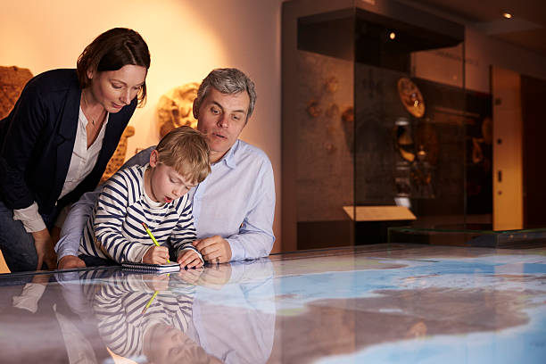 istock Family On Trip To Museum Looking At Map Together 538358608