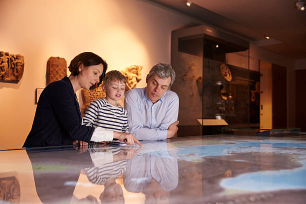 istock Family On Trip To Museum Looking At Map Together 538358612