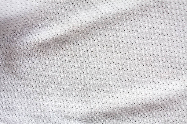 tejido de jersey de ropa deportiva blanca - jersey fotografías e imágenes de stock