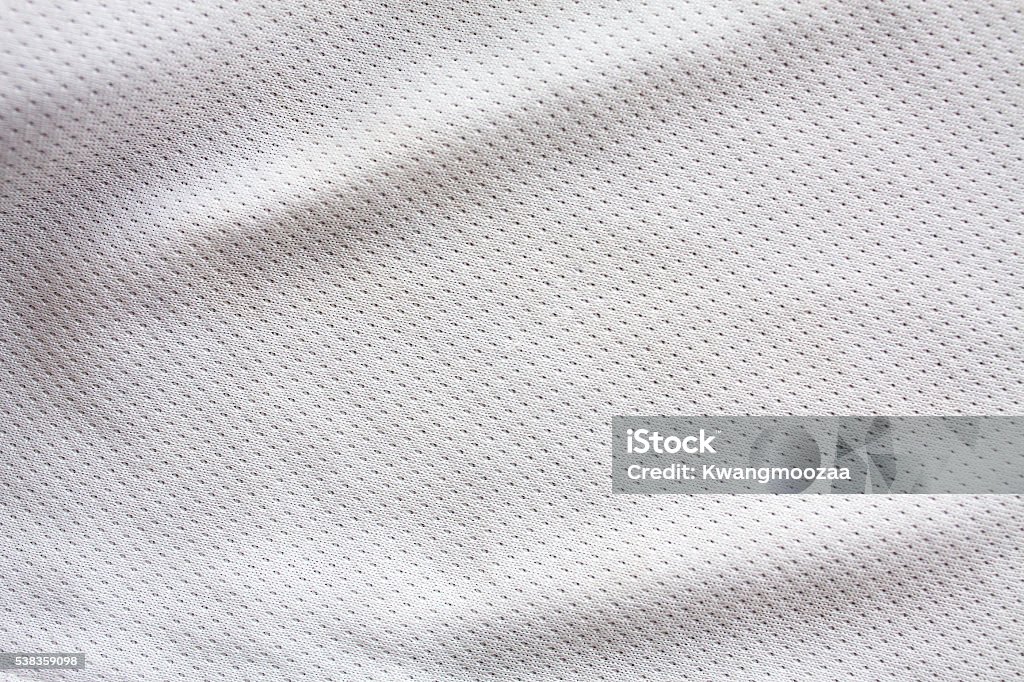 White sports clothing fabric jersey White sports clothing fabric jersey texture Textured Stock Photo