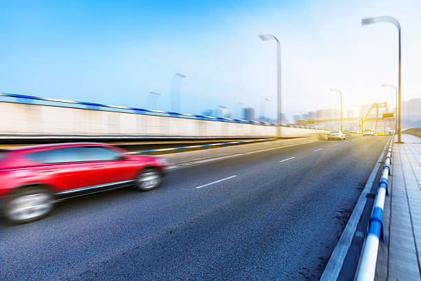 istock motion blurred traffic on bridge,chongqing 538360206
