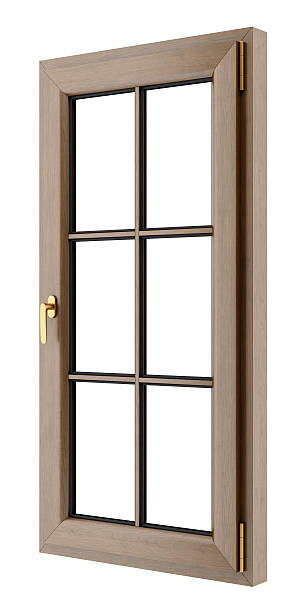 istock brown wooden window isolated on white background 538360752