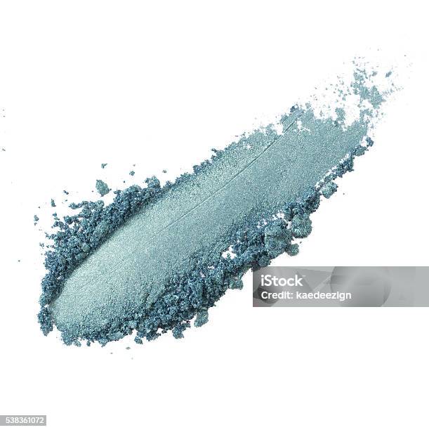 Eye Shadow Crushed On White Stock Photo - Download Image Now - Eyeshadow, Blue, Face Powder