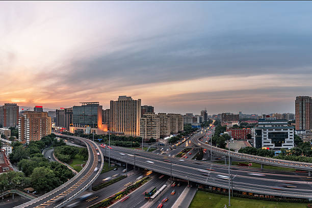 istock China Beijing overpass after sunset night 538362338