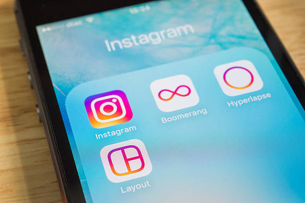 Instagram Bangkok, Thailand - June 6, 2016 : Apple iPhone5s showing its screen with Instagram and their other applications. update communication photos stock pictures, royalty-free photos & images