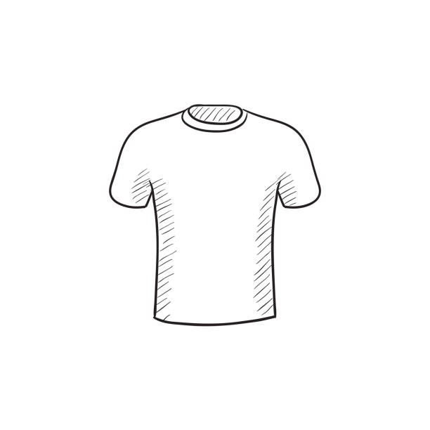 Masculino Tshirt Desenho O Ícone - Arte vetorial de stock e mais