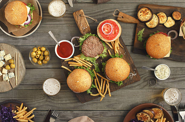 istock Burgers with different food 538366410
