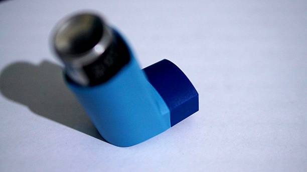 Close-up Of Asthma Inhaler stock photo