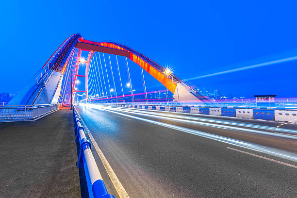 istock traffic trails at caiyuanba yangtze river bridge,chongqing 538367202