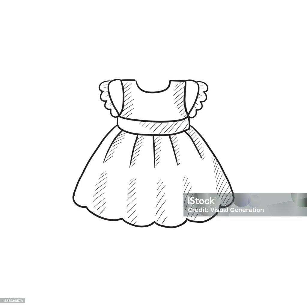 Baby Dress Sketch Icon Stock Illustration - Download Image Now - Cartoon,  Computer Graphic, Design - iStock