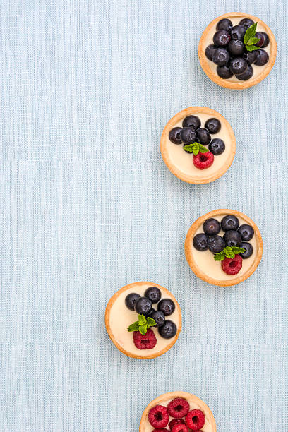 Delicious tartlets with raspberries