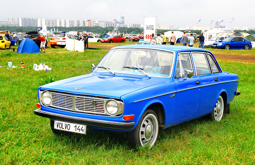 Moscow, Russia - July 10, 2010: Swedish vehicle Volvo 144 exhibited at the annual International Motor show Autoexotica.