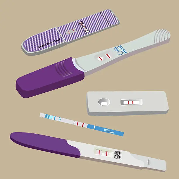 Vector illustration of pregnancy tests