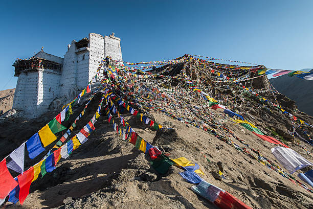 istock Monastery on the of mountain peak 538372571