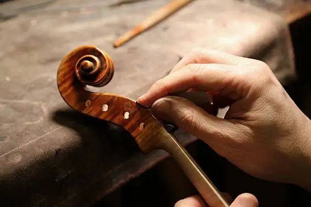 Violin maker working