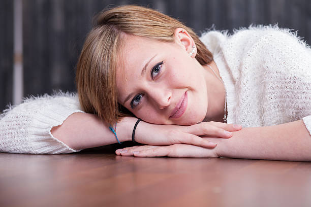 Girl smiling stock photo