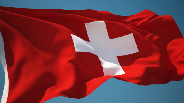4K Switzerland Flag - Loopable