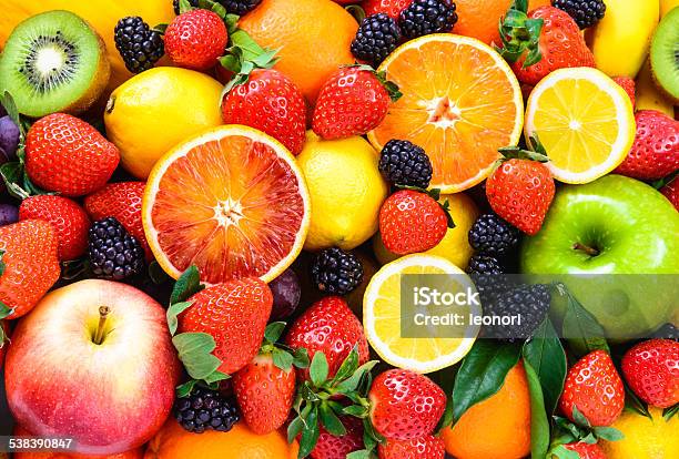 Fresh Fruits Stock Photo - Download Image Now - Berry Fruit, Fruit, Citrus Fruit