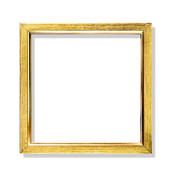 istock golden color frame close-up isolated on white 538393197
