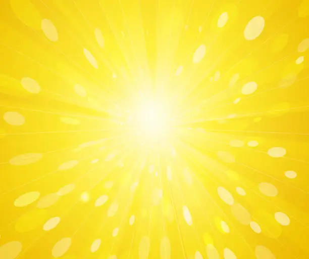 Vector illustration of Yellow sunny rays background
