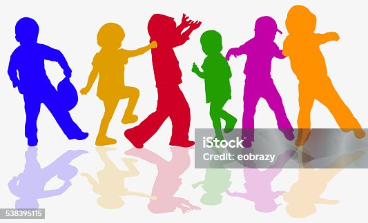 istock Dancing children silhouettes 538395115