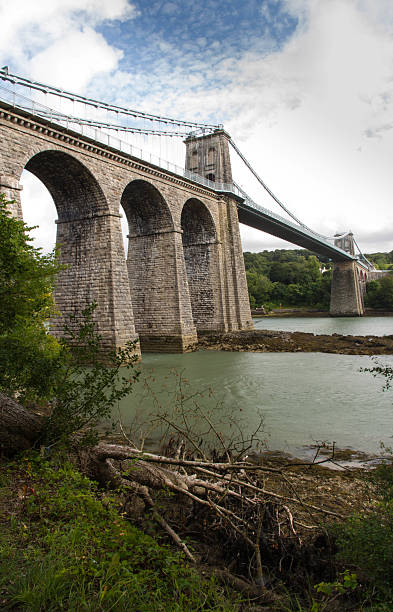 istock Menai Suspension Bridge, from Anglesey West Side. 538403583