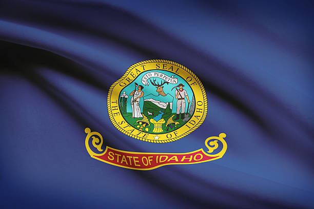 istock Series of ruffled flags - Idaho. 538410203