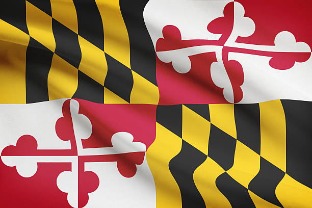 istock Series of ruffled flags - Maryland. 538412073