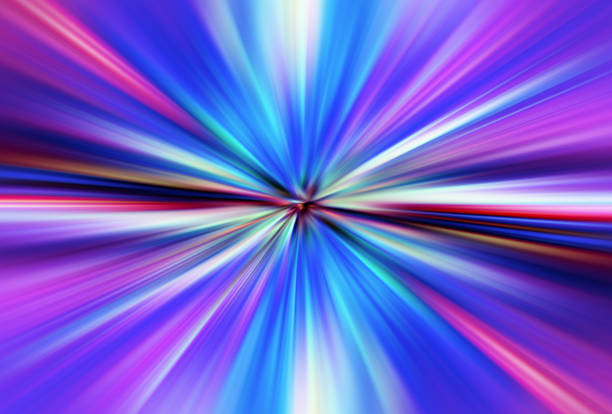 istock Light speed. Spectrum of Rainbow colored rays. 538412445