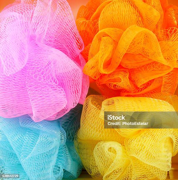 Colorful Sponges Stock Photo - Download Image Now - 2015, Bath Sponge, Blue