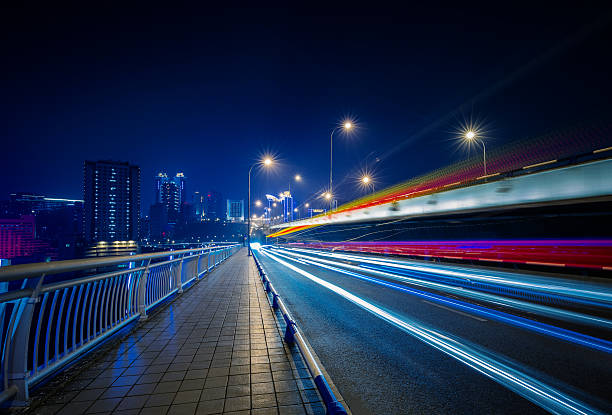 istock traffic trails,yangtse river bridge,chongqing 538446262