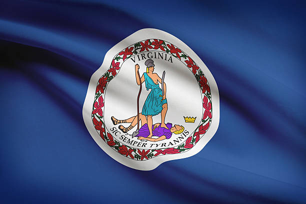 istock Series of ruffled flags - Virginia. 538447457