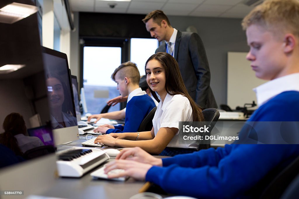 Happy Technology Lesson Stock Photo - Download Image Now - Computer ...