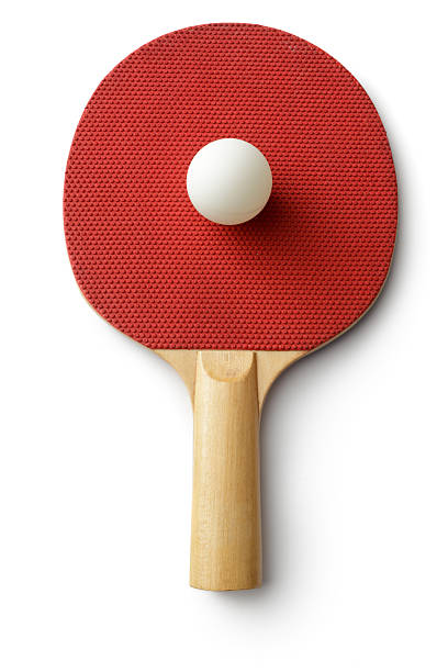 sport: tischtennis schläger - tennis racket ball isolated stock-fotos und bilder