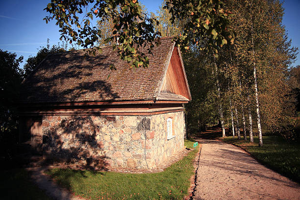 istock Cottage in the autumn park 538447939