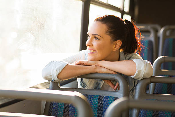 istock female commuter daydreaming on bus 538448285