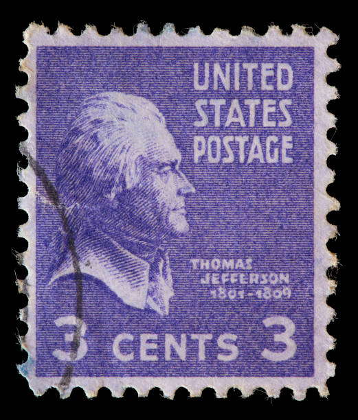 istock United States used postage stamp showing President Thomas Jefferson 538448290