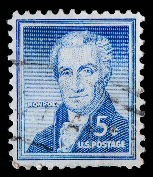 istock United States used postage stamp showing President James Monroe 538448382