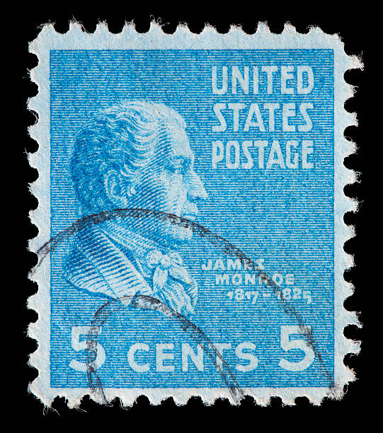 istock United States used postage stamp showing President James Monroe 538448802
