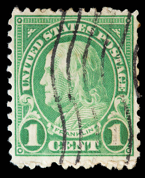 istock United States used postage stamp showing President Benjamin Franklin 538449130