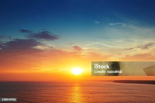 Beautiful Cloudscape Over The Sea Sunset Shot Stock Photo - Download Image Now - Sunset, Sky, Sea
