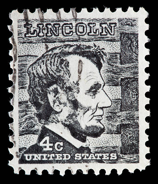 stany zjednoczone używane znaczków pocztowych z prezydent abraham lincoln - canceled collection correspondence history zdjęcia i obrazy z banku zdjęć
