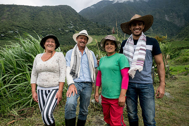 istock Group of Colombian farmers 538449840