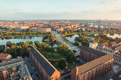 Panorámica vista de hacia Amager centro de Copenhague, Dinamarca photo