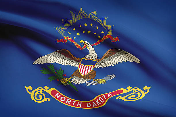 istock Series of ruffled flags - North Dakota. 538450365