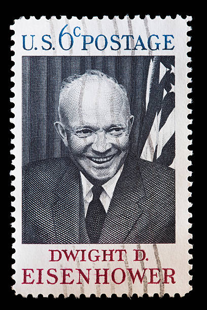 アメリカ合衆国を使用した郵便切手の肖像ドワイト・アイゼンハワー - old fashioned collection correspondence history ストックフォトと画像