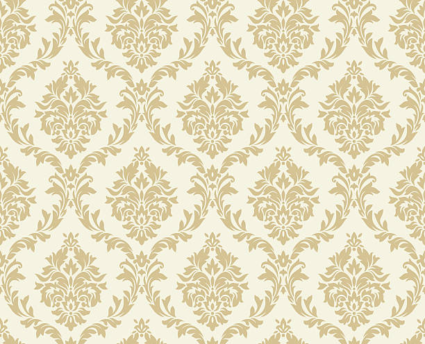 illustrazioni stock, clip art, cartoni animati e icone di tendenza di vettore seamless pattern damascato - silk pattern victorian style floral pattern